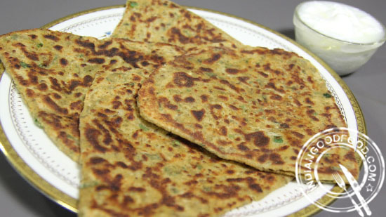 sprouted moong dal parantha