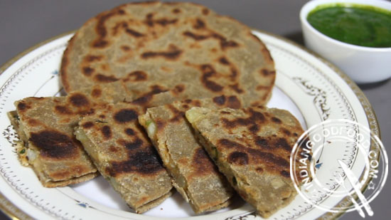 aloo stuffed bajra parantha