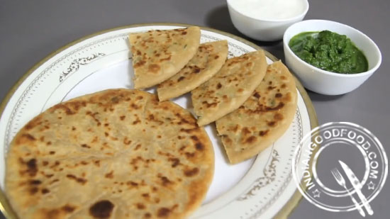 Soya chunks stuffed paratha